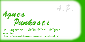 agnes punkosti business card